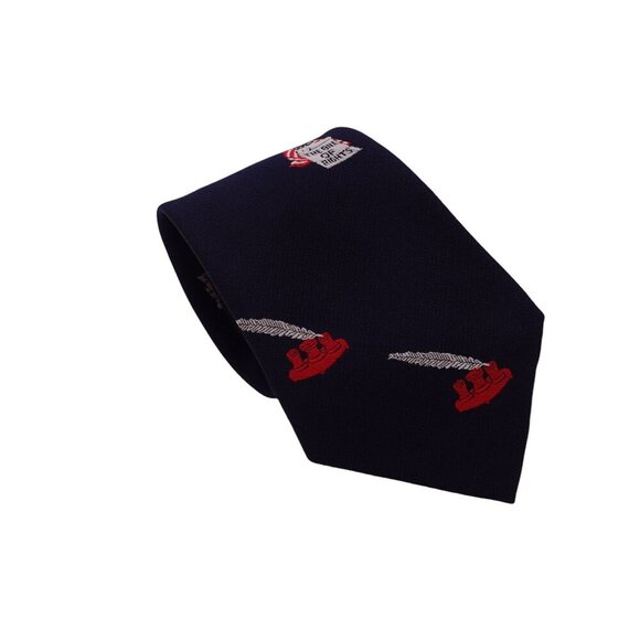 Unbranded Tie OS Blue Embroidered Bill Of Rights USA Flag Patriotic Adjustable - Picture 1 of 8